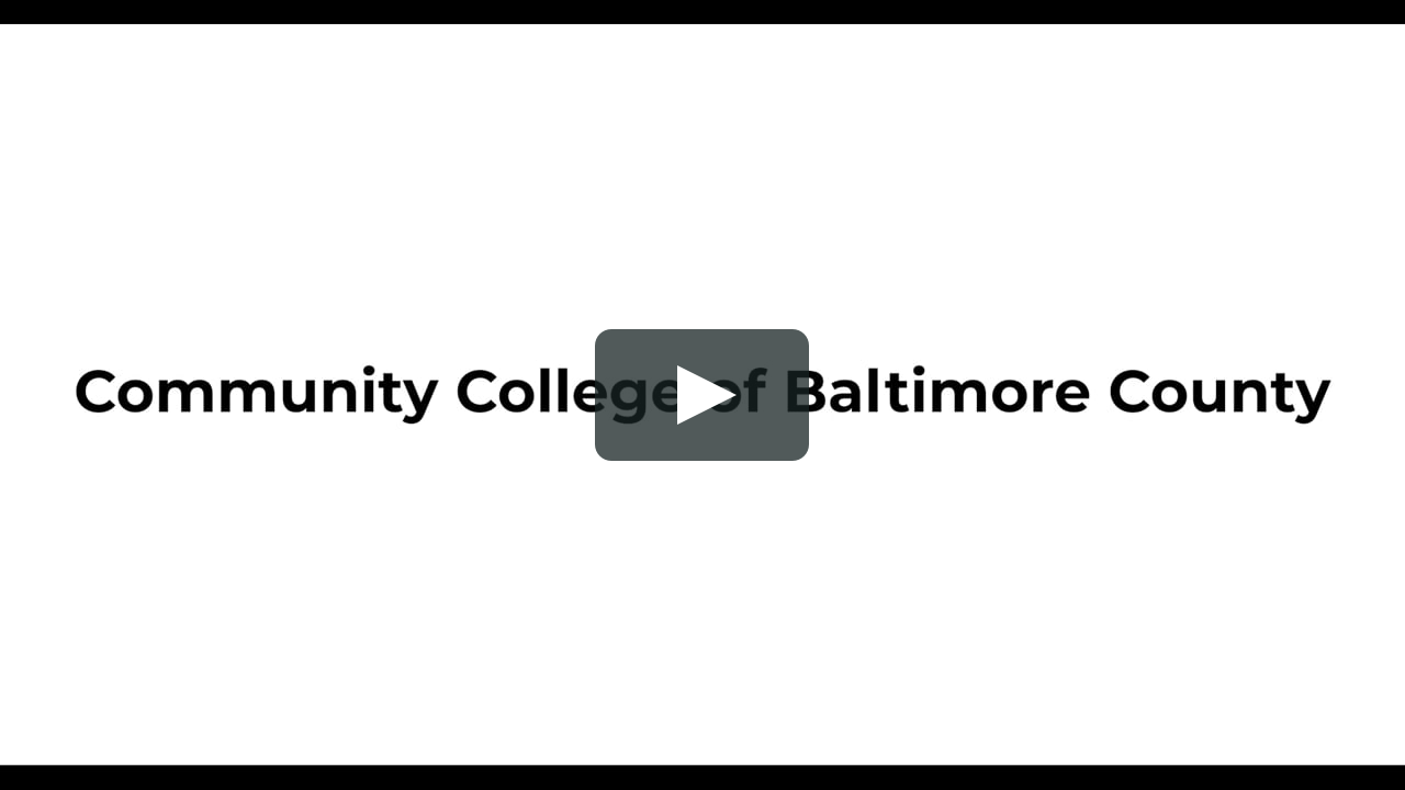 Community College of Baltimore County Video #1
